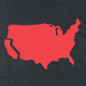Womens California t shirt on American Apparel or Bella heather black- available in s, m, l, xl- worlswide shipping