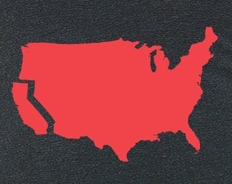 Womens California t shirt on American Apparel or Bella heather black- available in s, m, l, xl- worlswide shipping