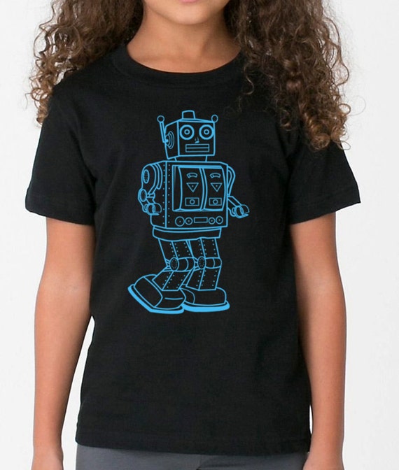 Boys Short Sleeve Robot Graphic Tee