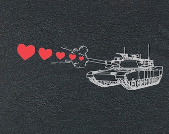 womens tank shooting hearts- american apparel black scoop neck shirt, available in S,M, L ,XL, 2XL,  worldwide shipping