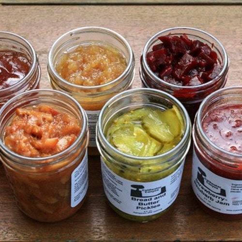 6-Pack Gourmet Delicious Vegan Food Gift for any Foodie or Special Day Food Gift; SIX 8 oz Jars: Jams, Jellies, Preserves