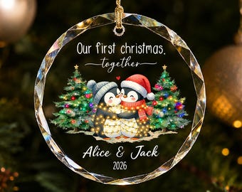 Personalized Our First Christmas Together Ornament,Newlywed Gift for Christmas,Wedding Couples Ornament,Wedding Gifts For Wife
