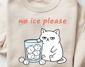 No ICE Please Cat Sweatshirt, Abolish ICE T-Shirt, Anti ICE Political Graphic, Pro Immigration Sweatshirt Hoodie