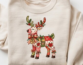 Christmas Reindeer Sweatshirt, Christmas Sweatshirt, Christmas Sweater, Christmas Shirt, Holiday Gift, Christmas Family Shirt, Santa Shirt
