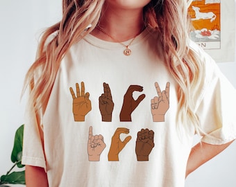 Comfort Hand Sign Language F*ck ICE Shirt, Shirt, Anti Trump Shirt, Immigration Shirt, Chinga La Migra Shirt
