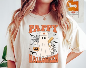 Gynecologist Halloween Shirt, OB Nurse Halloween Shirt, Pappy Halloween Ghost with Speculum, Spooky Season, OBGYN L&D Nurse Halloween shirt