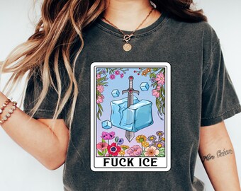 Fuck Ice Tarot Card Sweatshirt, Demolish ICE Protest Hoodie, Anti Trump Shirt, Resistance Shirt, Anti Trump Sweater, Fuck ICE Tee