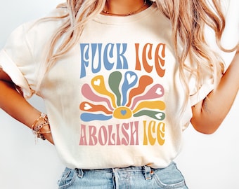 Floral Abolish ICE Human is Illegal Shirt, Political Resistance Shirt, Anti-Trump Activist Wear, No Human is Illegal Top,