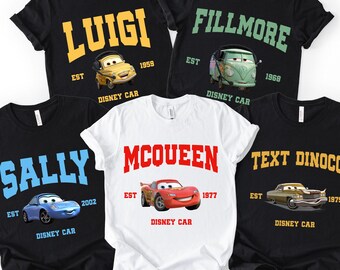 Cars Varsity Matching Shirts, Family Trip Tee, Vacation Gift for Fans, Disneyland Shirt, Disney World Shirts, Matching Family Shirt