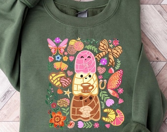 Funny Pantasmas Ghost Pan Dulce Sweatshirt, Cute Ghost Conchas Tees, Latina Shirt, Mexican Halloween T-Shirt, Halloween Gift For Woman