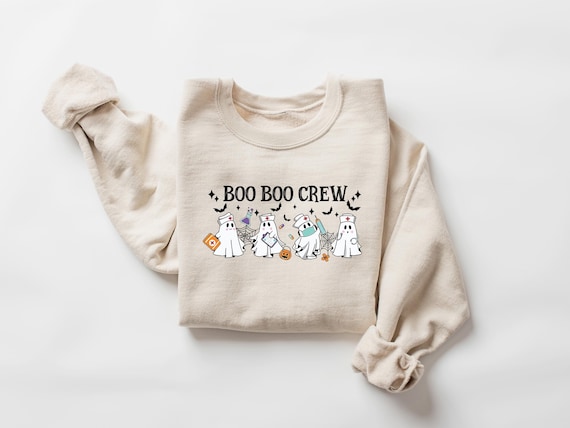 Boo Boo Crew Sweatshirt, Ghost Shirt, Halloween Nurse Shirt, Cute Nurse Shirt, Nurse Shirt, Nurse Shirts, Nurse Life Shirt, Nursing Shirt