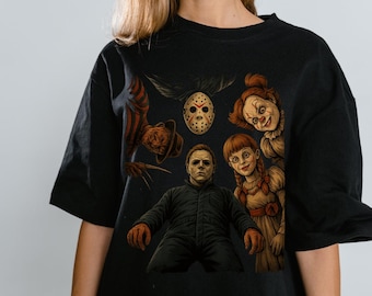 Retro Horror Movie Icons PNG: Halloween Digital Art (Digital Download)