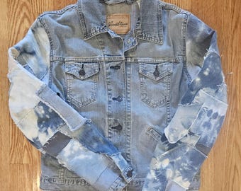Giacca di jeans patchwork in denim Levi's - Unica nel suo genere
