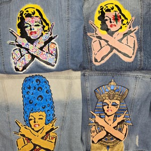 MARILYN MONROE Denim Jean Jackets Denim Jacket with Buttons