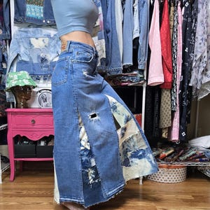 Levi Patchwork Skirt - Etsy