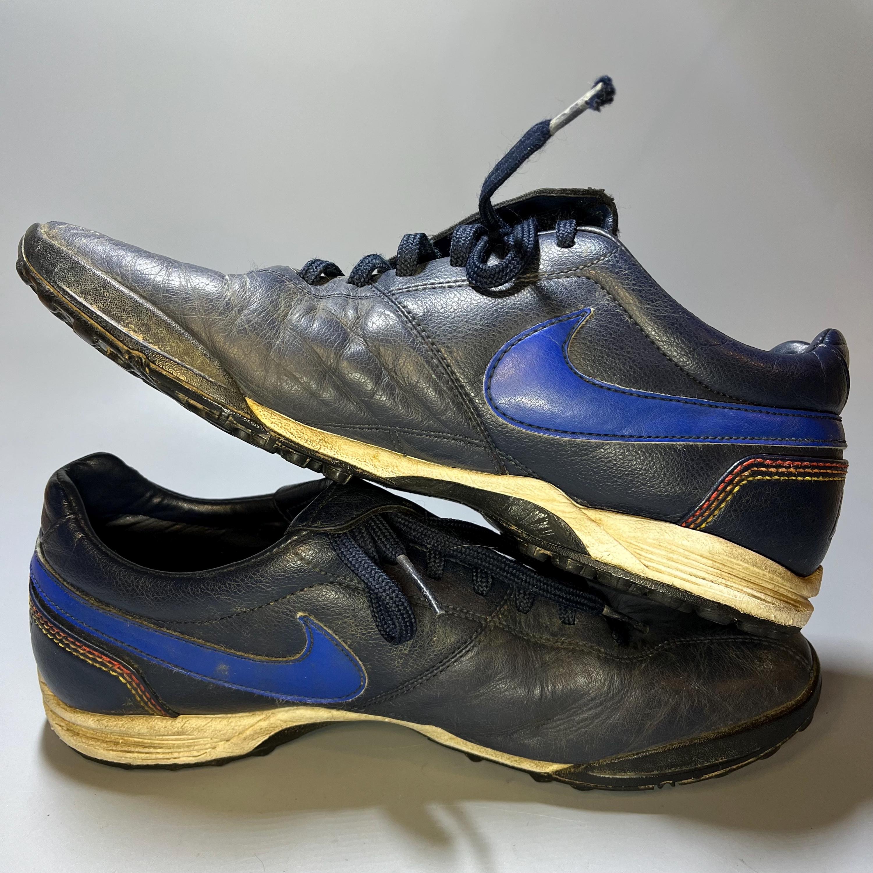 Nike Tiempo GURI TF Elite Legend Navy Blue R10 Ronaldinho Leather
