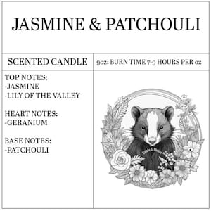 Jasmine & Patchouli Soy Wax Candle