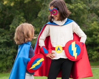 Super Hero Shield - Red Lightning Bolt