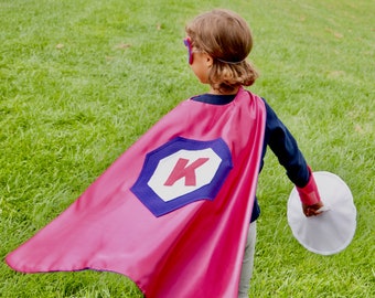 Personalized Super Hero Cape in Hot Pink