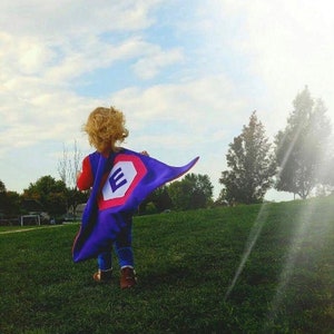 Custom Purple Cape with Child's Initial