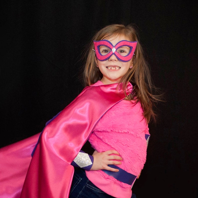 Superhero mask Cat eyes in Pink and Purple image 4