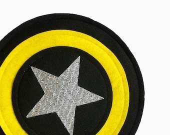 Superhero Toy - Black and Yellow Star Shield
