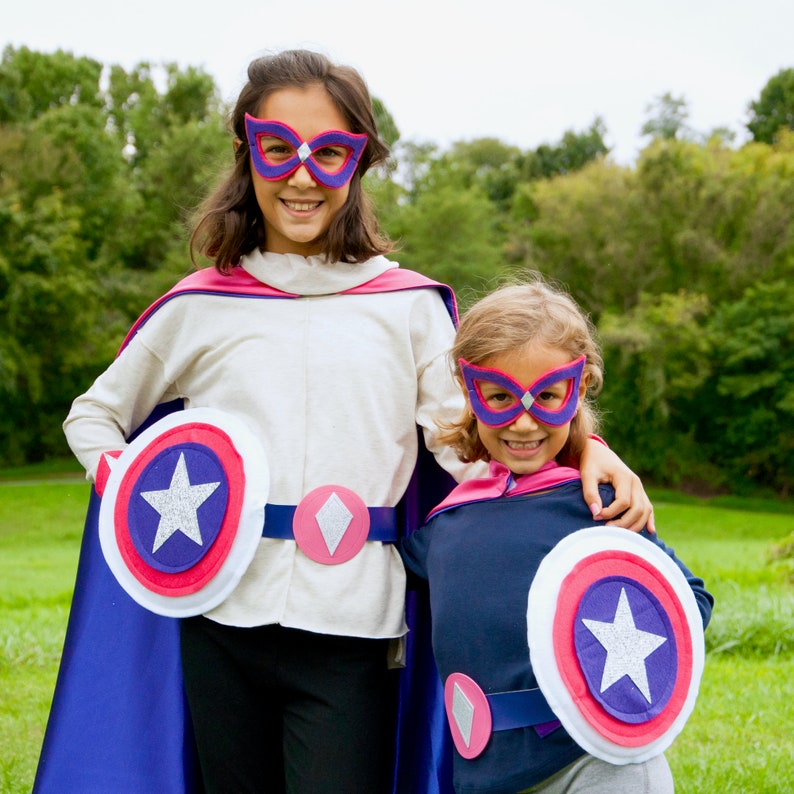 Superhero mask Cat eyes in Pink and Purple image 5