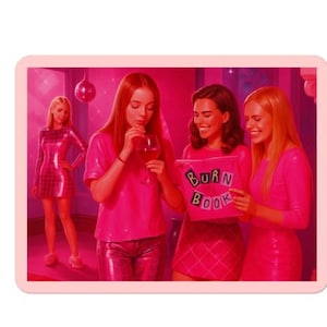 Mean girls sticker, burn book,pink,2000s movie,2000s comedy,cute girly sticker