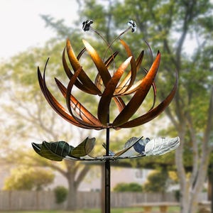 Handmade Garden Wind Spinner, Outdoor Garden Spinner, Outdoor Garden Decoration, Wind Sculpture, Handmade Decor Gift, Kinetic Wind Spinner