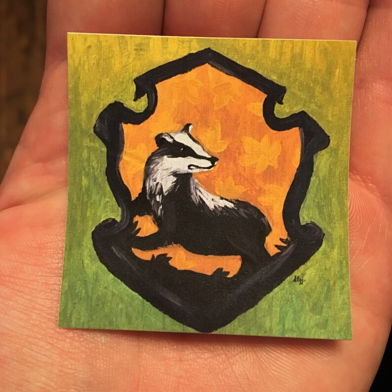 2 x 2 Poufsouffle blaireau maison de Poudlard crête Etsy