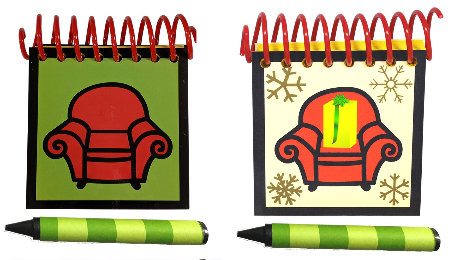 Handcrafted Handy Dandy inspired Steve Notebook and Crayons Handcrafted