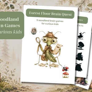 Woodland Brain Games | Bug Activity Worksheets | Printable Forest Floor Activities for Ages 5–7