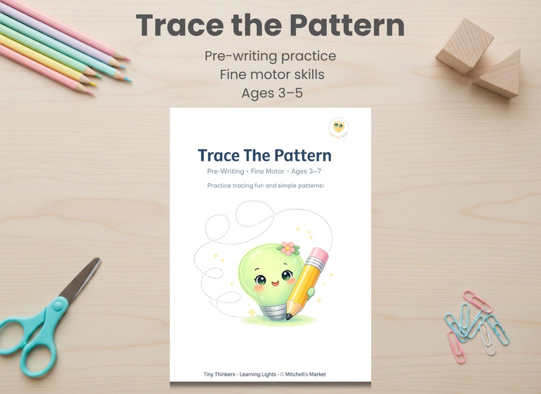 Pre Writing Tracing Patterns Worksheets | Fine Motor Practice Lines ...