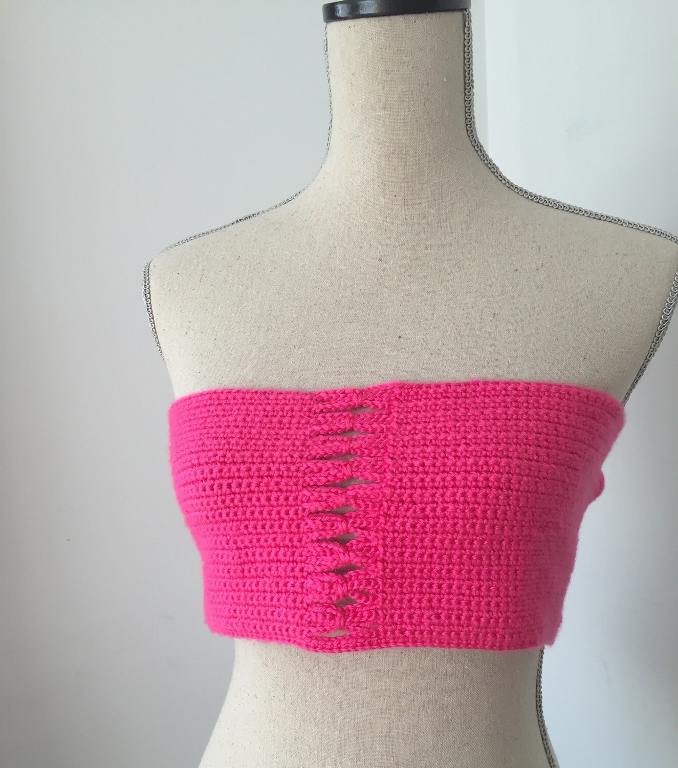 Crochet Crop Top,crochet Bandeau, Crochet Corset, Handmade Made to
