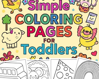 Toddler Coloring Pages: 100 Simple Large Print Designs (PDF Download)