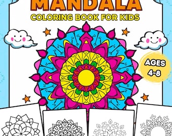 Mandala Coloring Book for Kids | Printable Digital Download