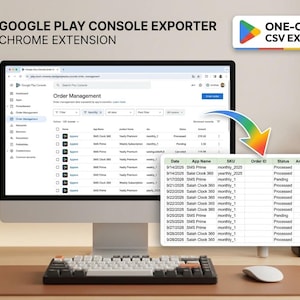 Chrome Extension, Order Management, Google Console, Source Code, Auto Download runtime data as CSV, Analyze trials, revenues and more