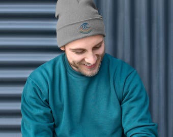 Rainbow Wave Embroidered Beanie – Tidebound Collection