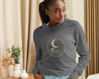 Moon Phase Hooded long-sleeve tee – Tidebound Collection