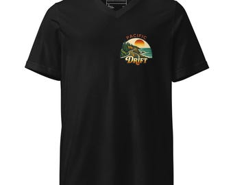 Coastal Graphic V- Neck Tee – Patchwork Pacific Collection