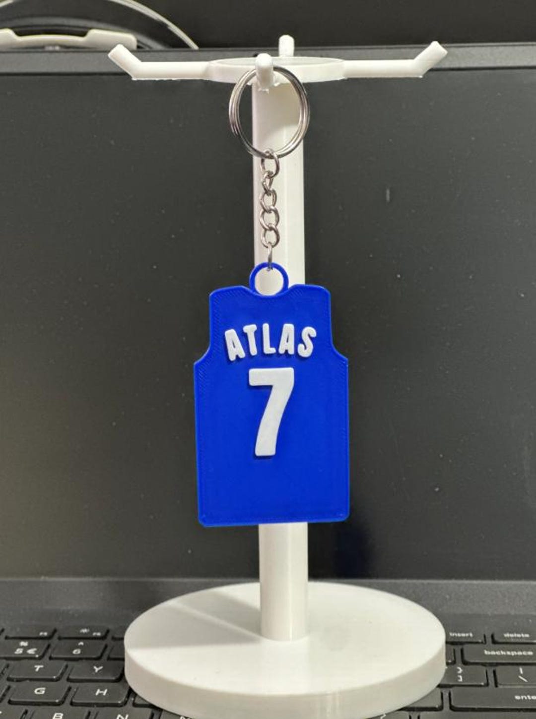 Custom Basketball Singlet Keyring – Personalized 3D Printed Jersey With ...