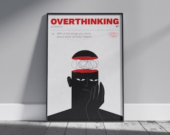 Overdenkende quoteposter: minimalistische geestelijke gezondheidskunst (digitale download)