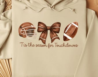 Football Season Hoodie Football Mama Hoodie Cute Game Day Tee Sporty Fall Outfit Women’s Autumn Sports Top Casual Football Fan Gift