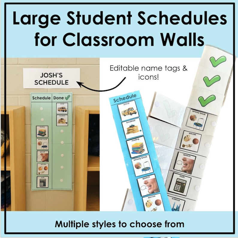 Individual Student Visual Schedules | REAL Photos | 40+ Layouts ...