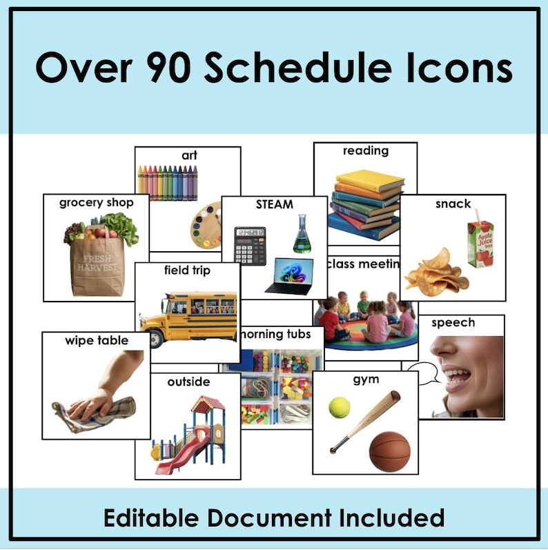 Individual Student Visual Schedules | REAL Photos | 40+ Layouts ...