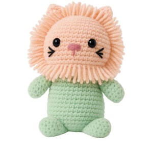 Sonny the Brave Lion Crochet Pattern PDF Amigurumi Stuffed Animal Tutorial, Digital Download, Intermediate Crochet Plush Toy