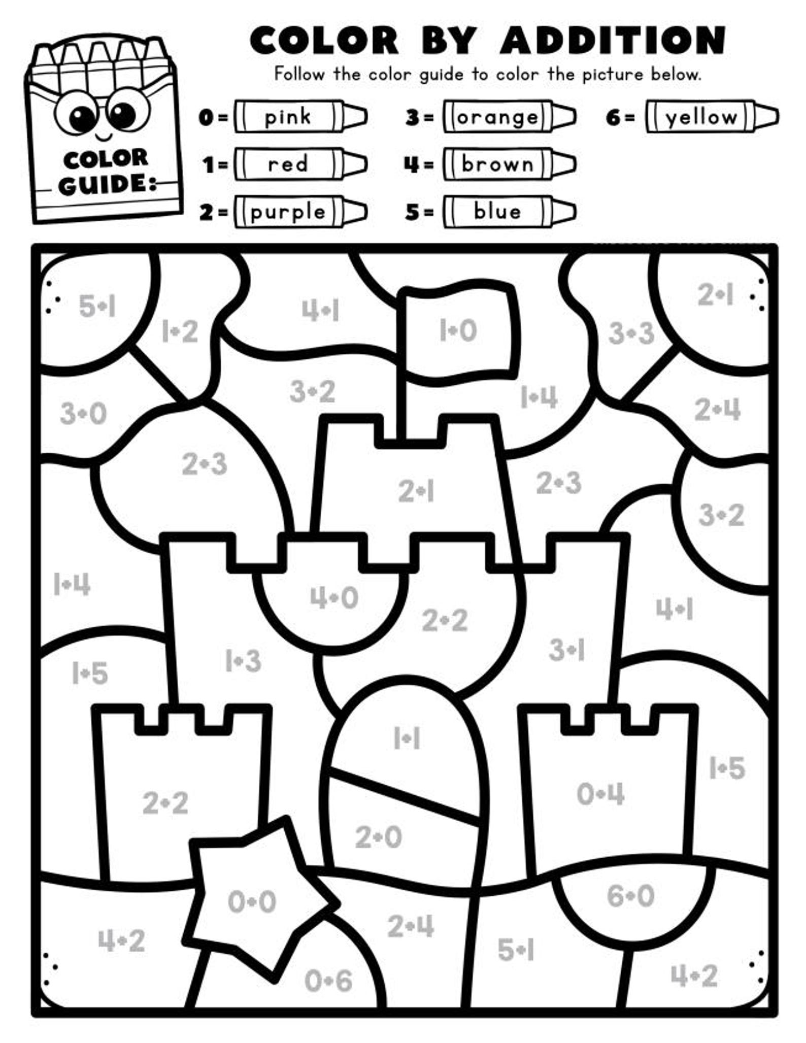 Color by Number & Math Operations Activity Pack - Etsy