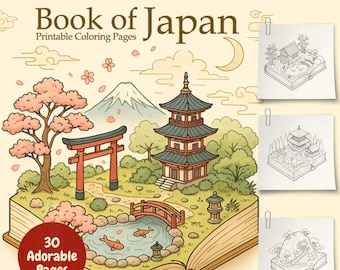Zen Garden Coloring Book: Japanese Landscape Designs (Digital Download)