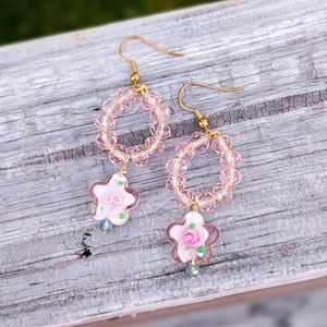 Floral Beaded Earrings