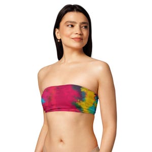 Recycled bandeau bikini top